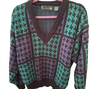 VINTAGE KINGS COURT MEN'S SWEATER  MULTICOLORED   SIZE LARGE